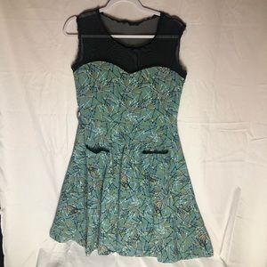 NWT Mod Cloth Effie’s Heart Dress in Pin Drop L Retro Rockabilly